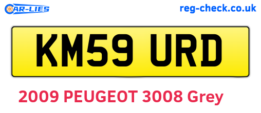 KM59URD are the vehicle registration plates.