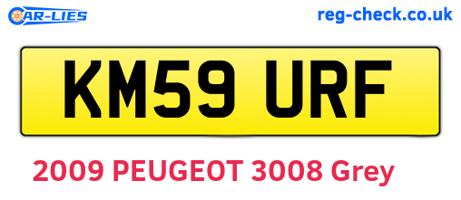 KM59URF are the vehicle registration plates.