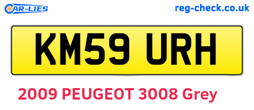 KM59URH are the vehicle registration plates.