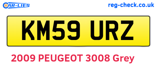KM59URZ are the vehicle registration plates.