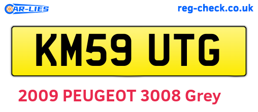 KM59UTG are the vehicle registration plates.