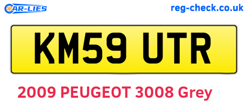 KM59UTR are the vehicle registration plates.