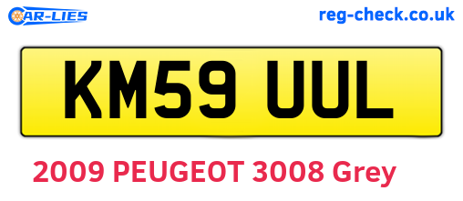 KM59UUL are the vehicle registration plates.