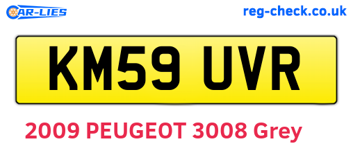 KM59UVR are the vehicle registration plates.