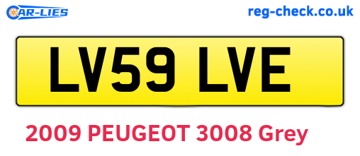 LV59LVE are the vehicle registration plates.