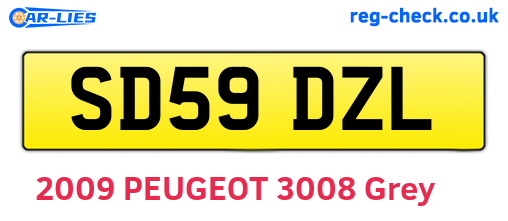 SD59DZL are the vehicle registration plates.