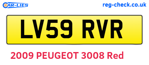 LV59RVR are the vehicle registration plates.