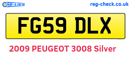 FG59DLX are the vehicle registration plates.