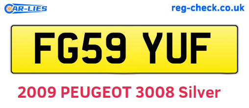 FG59YUF are the vehicle registration plates.