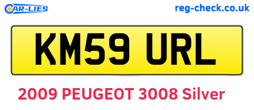 KM59URL are the vehicle registration plates.