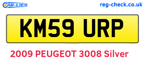 KM59URP are the vehicle registration plates.