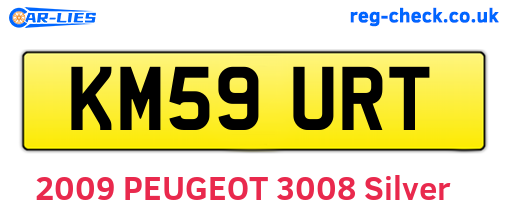 KM59URT are the vehicle registration plates.