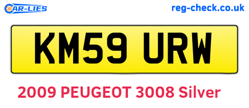 KM59URW are the vehicle registration plates.