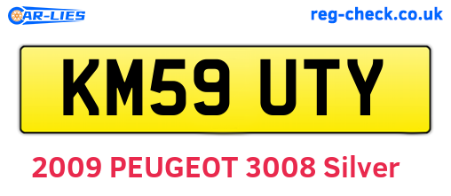 KM59UTY are the vehicle registration plates.