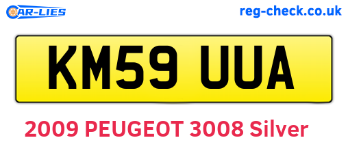 KM59UUA are the vehicle registration plates.