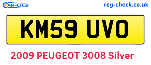 KM59UVO are the vehicle registration plates.