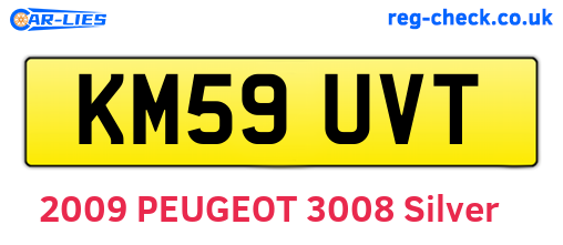 KM59UVT are the vehicle registration plates.