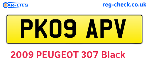 PK09APV are the vehicle registration plates.