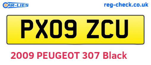 PX09ZCU are the vehicle registration plates.