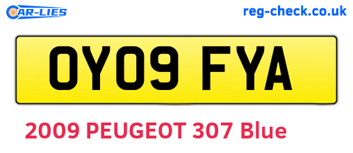 OY09FYA are the vehicle registration plates.