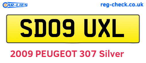 SD09UXL are the vehicle registration plates.