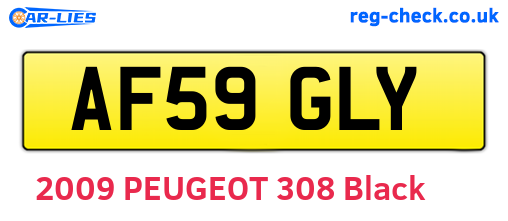AF59GLY are the vehicle registration plates.