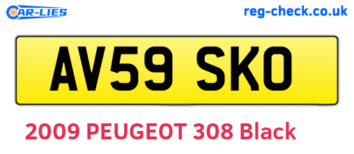 AV59SKO are the vehicle registration plates.