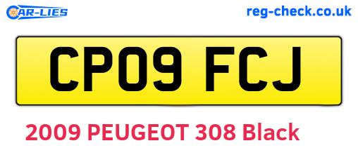 CP09FCJ are the vehicle registration plates.