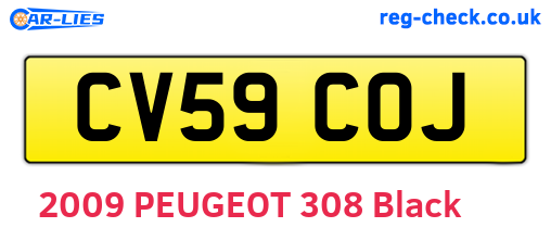 CV59COJ are the vehicle registration plates.