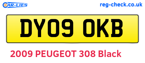 DY09OKB are the vehicle registration plates.