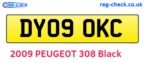 DY09OKC are the vehicle registration plates.