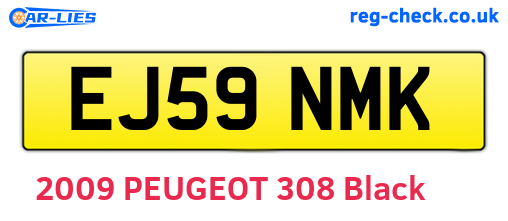 EJ59NMK are the vehicle registration plates.