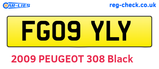 FG09YLY are the vehicle registration plates.