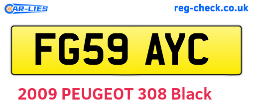 FG59AYC are the vehicle registration plates.