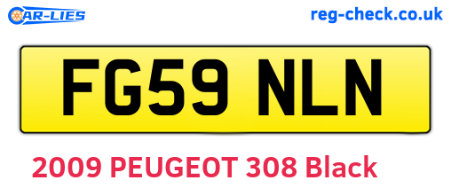 FG59NLN are the vehicle registration plates.
