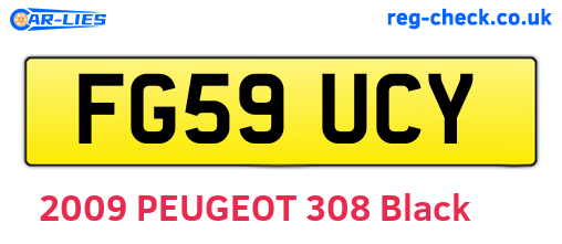 FG59UCY are the vehicle registration plates.