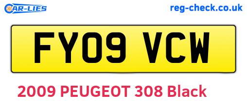 FY09VCW are the vehicle registration plates.