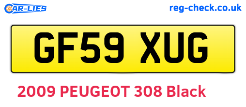 GF59XUG are the vehicle registration plates.