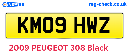 KM09HWZ are the vehicle registration plates.