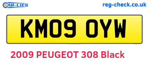 KM09OYW are the vehicle registration plates.