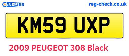 KM59UXP are the vehicle registration plates.