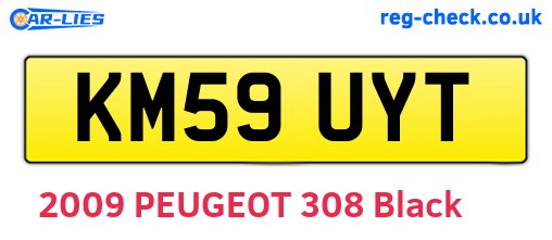 KM59UYT are the vehicle registration plates.
