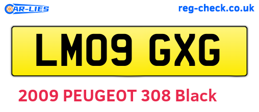 LM09GXG are the vehicle registration plates.