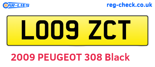 LO09ZCT are the vehicle registration plates.