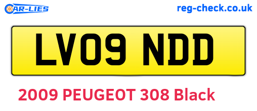 LV09NDD are the vehicle registration plates.
