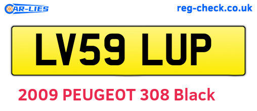 LV59LUP are the vehicle registration plates.