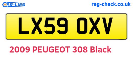 LX59OXV are the vehicle registration plates.