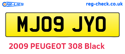 MJ09JYO are the vehicle registration plates.