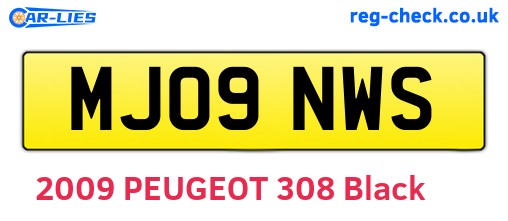 MJ09NWS are the vehicle registration plates.