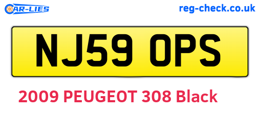 NJ59OPS are the vehicle registration plates.